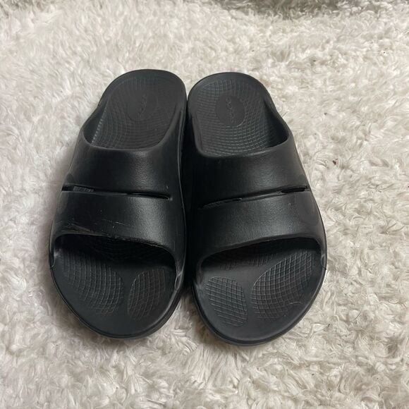 OOFOS OOahh Recovery Slides Sport Flex Black Sandals M SZ9 W SZ11 - Picture 7 of 9